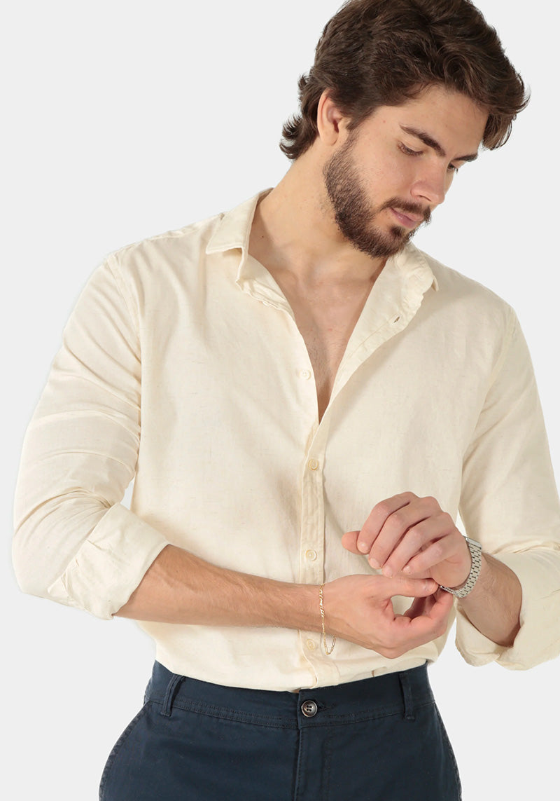 Camisa Linho Slim Fit