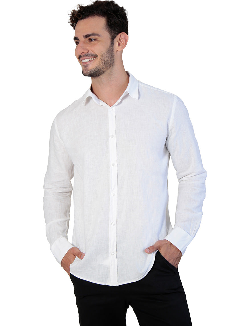 Camisa Linho Slim Fit